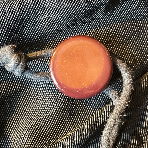 L.A.M.B. By Gwen Stefani Navy Nylon Twill Hooded Pea Trench Coat Long Jacket - Picture 13 of 13